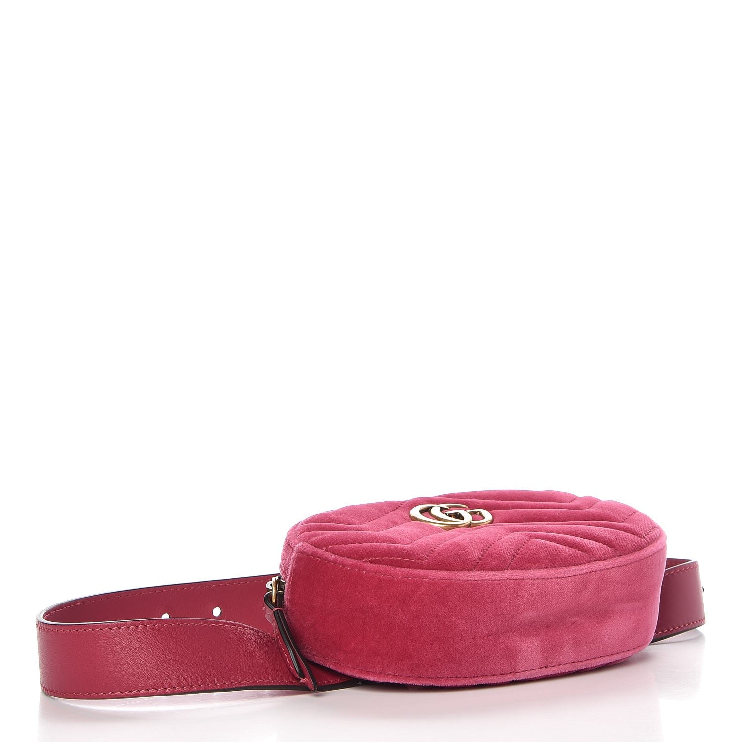 Gucci Velvet Matelasse GG Marmont Belt Bag 75 30 Light Raspberry Rose 5 of 12