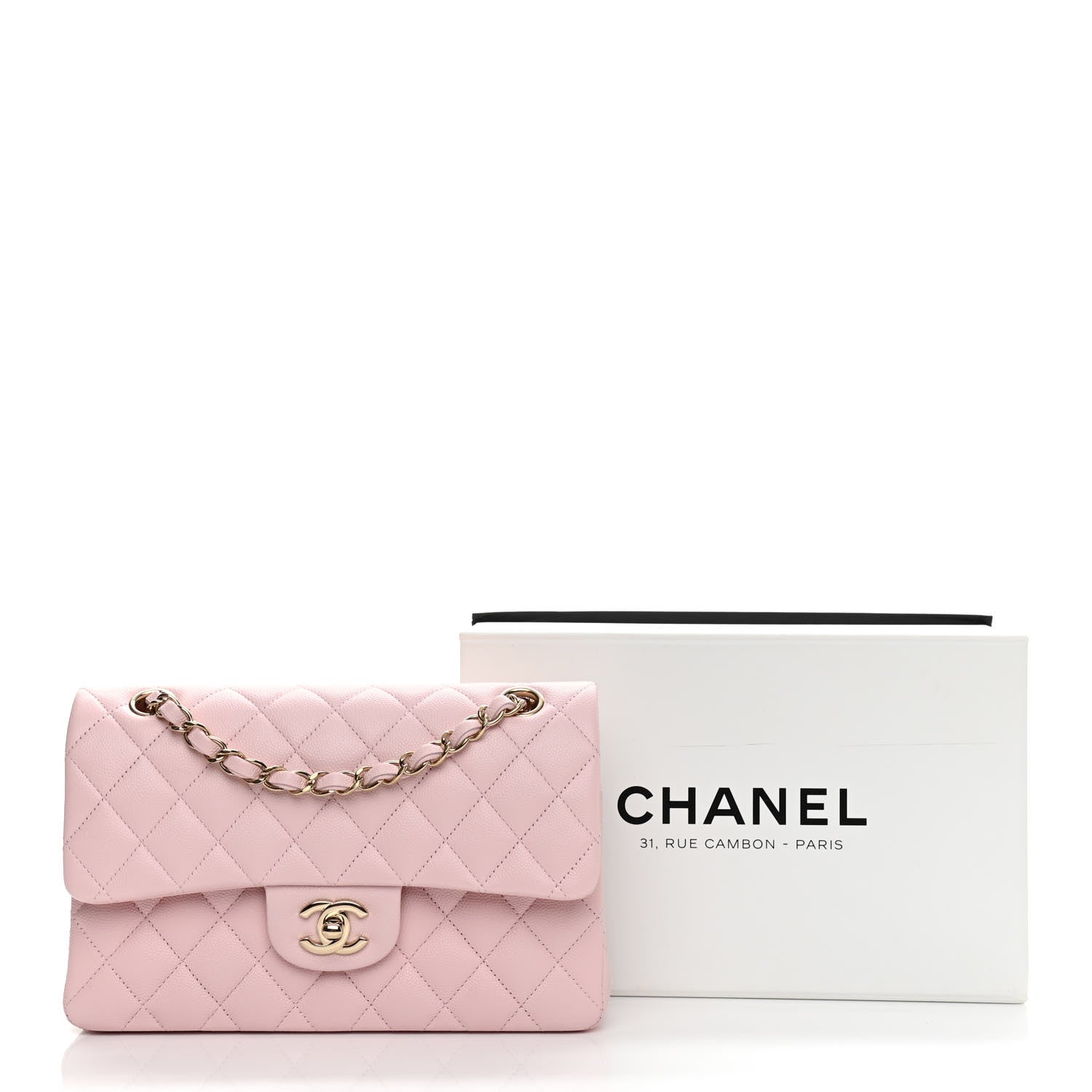 Chanel Caviar Quilted Small Double Flap Light Pink 11 of 11
