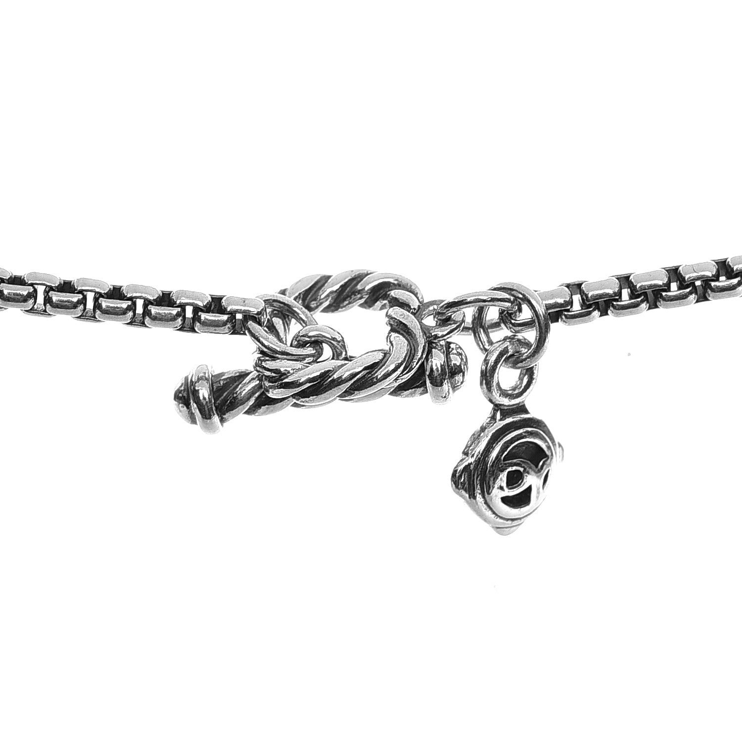 David Yurman Sterling Silver Pearl 7.5mm Quatrefoil Long Chain Necklace 4 of 6