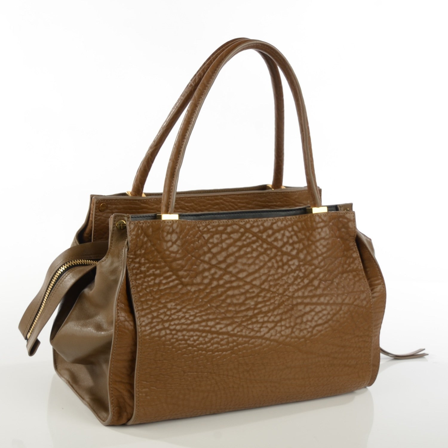 Chloe Pebbled Calfskin Dree Shoulder Bag Brown 3 of 8