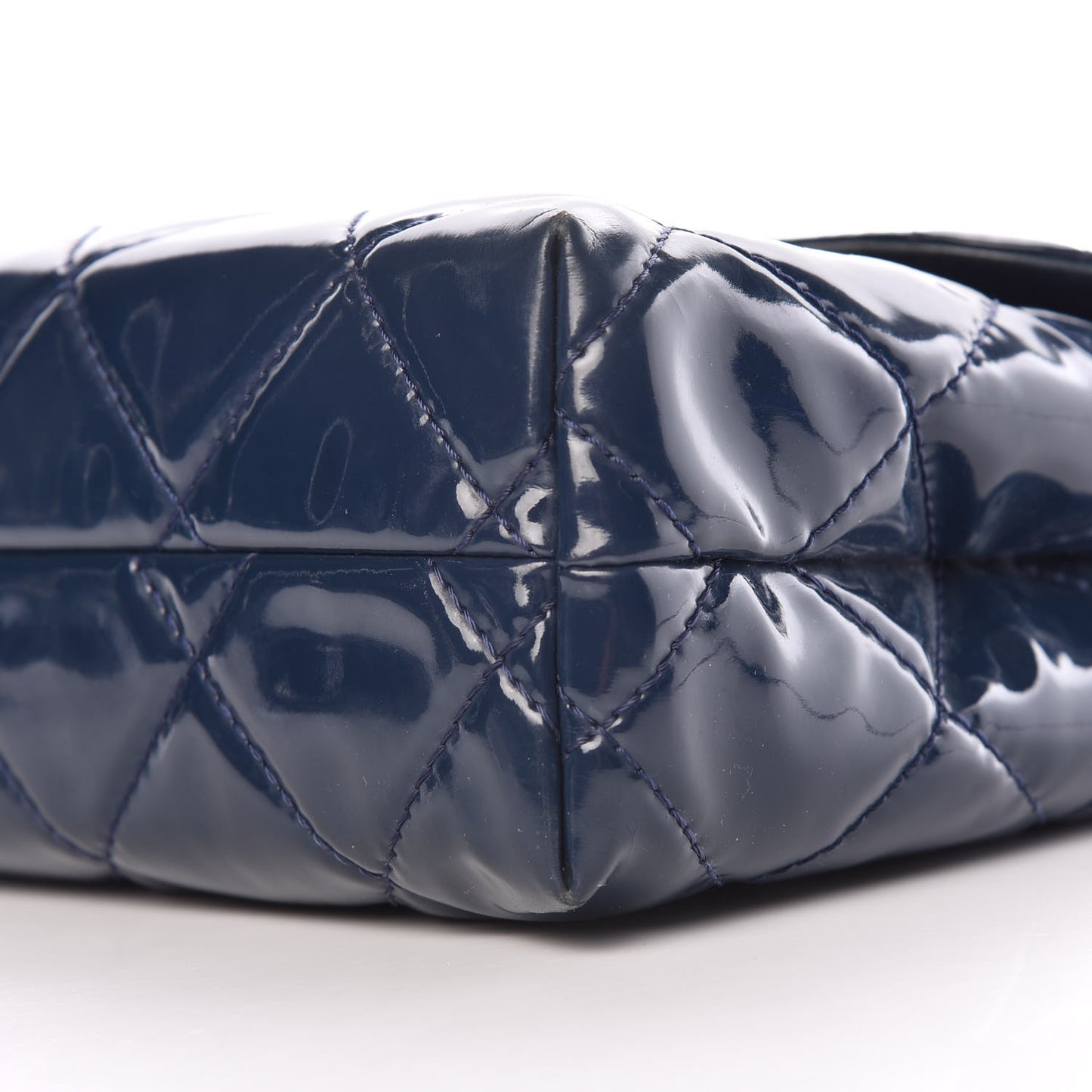 Vinyl Quilted In The Business Flap Navy Blue