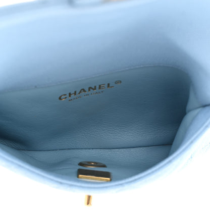 Chanel Shiny Caviar Pick Me Up Flap Belt Bag Light Blue 5 of 10