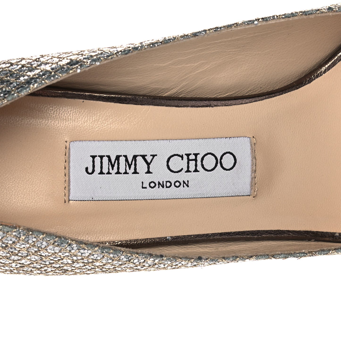 Glitter Fabric Baxen Peep Toe Wedges 36.5 Silver Gold