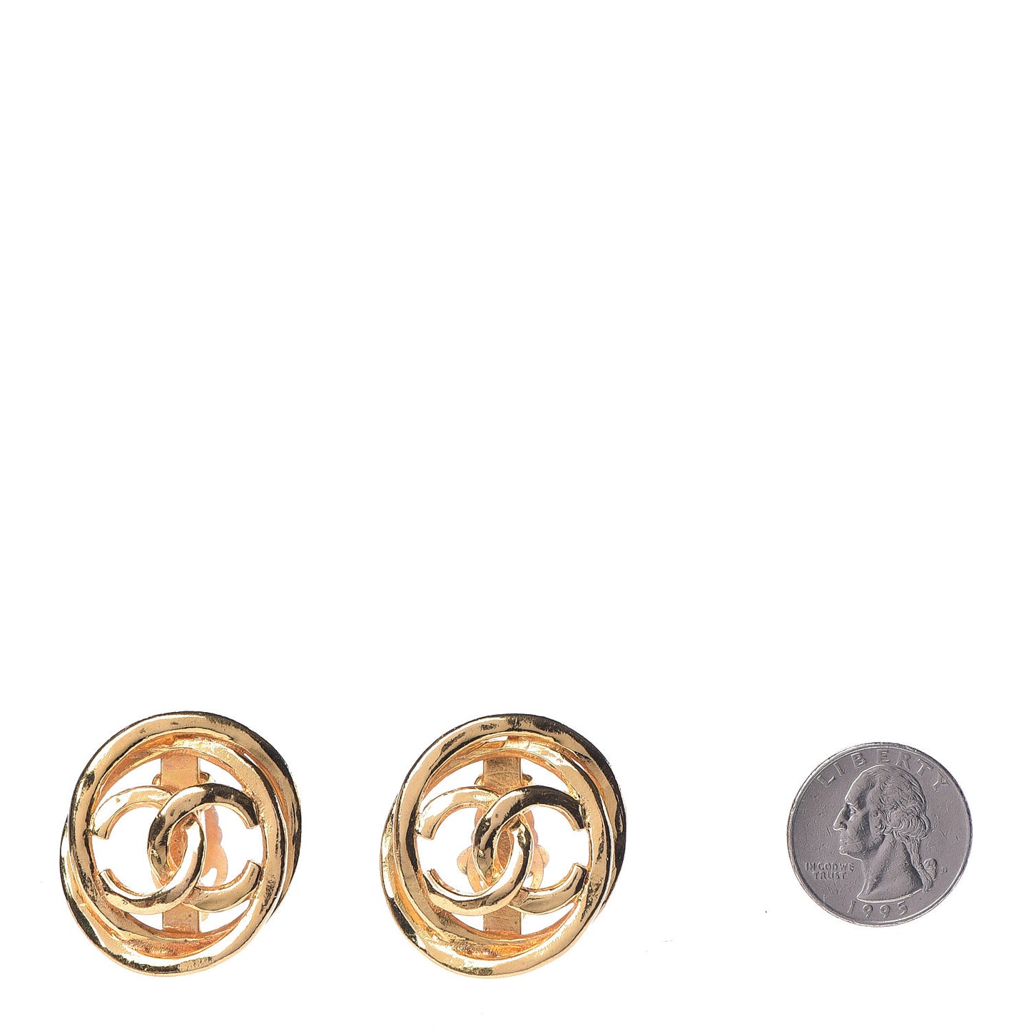CC Clip On Earrings Gold