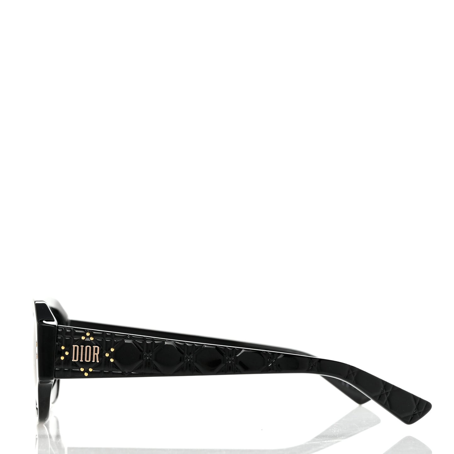 Acetate Cannage Lady Dior Studs 5 Sunglasses Black