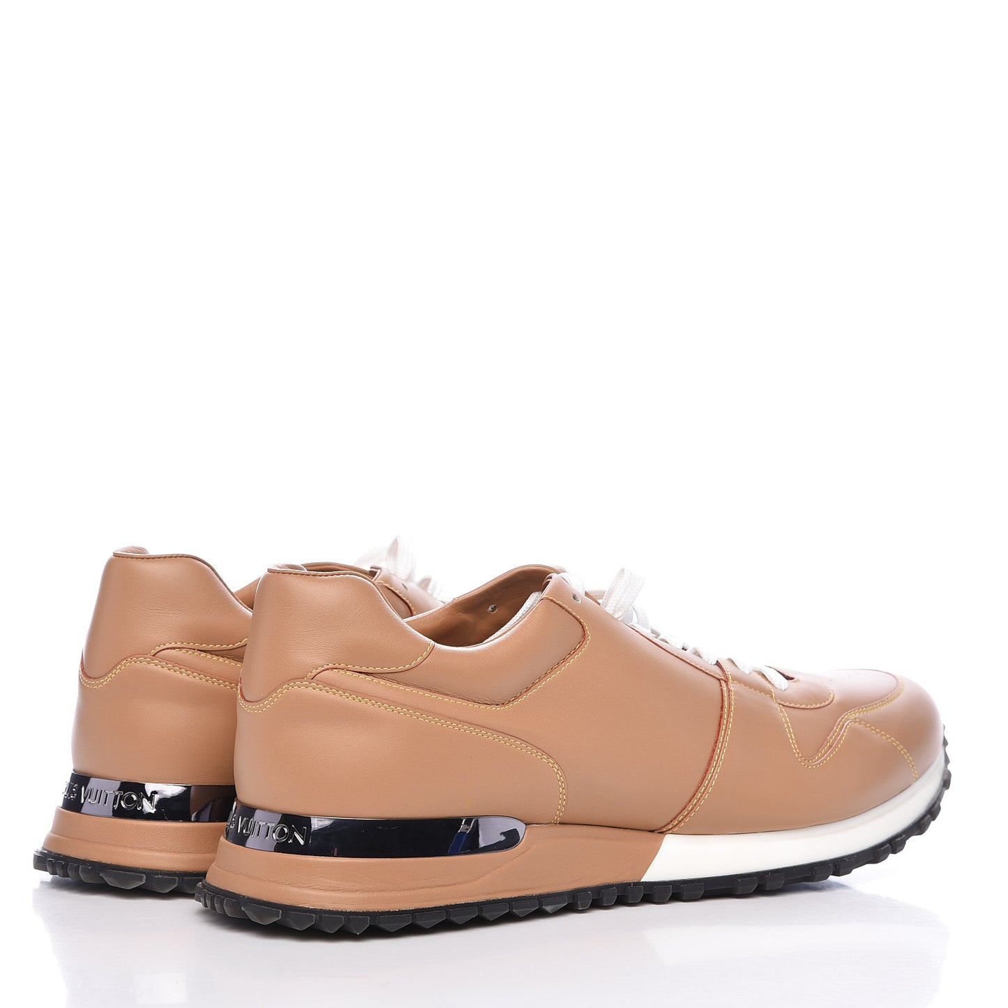 Calfskin Run Away Sneakers 10 Tan