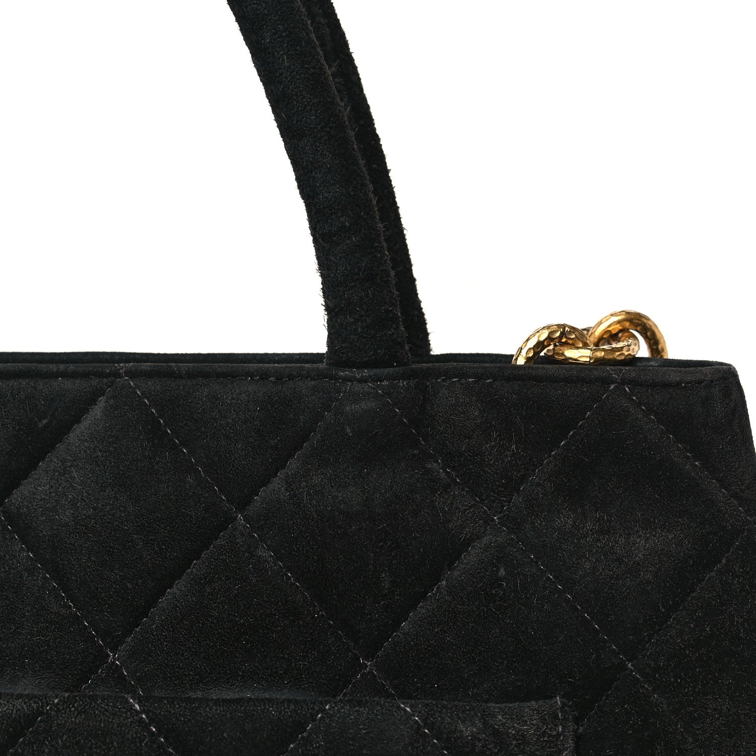Chanel Suede Quilted Medallion Tote Black 12 of 12