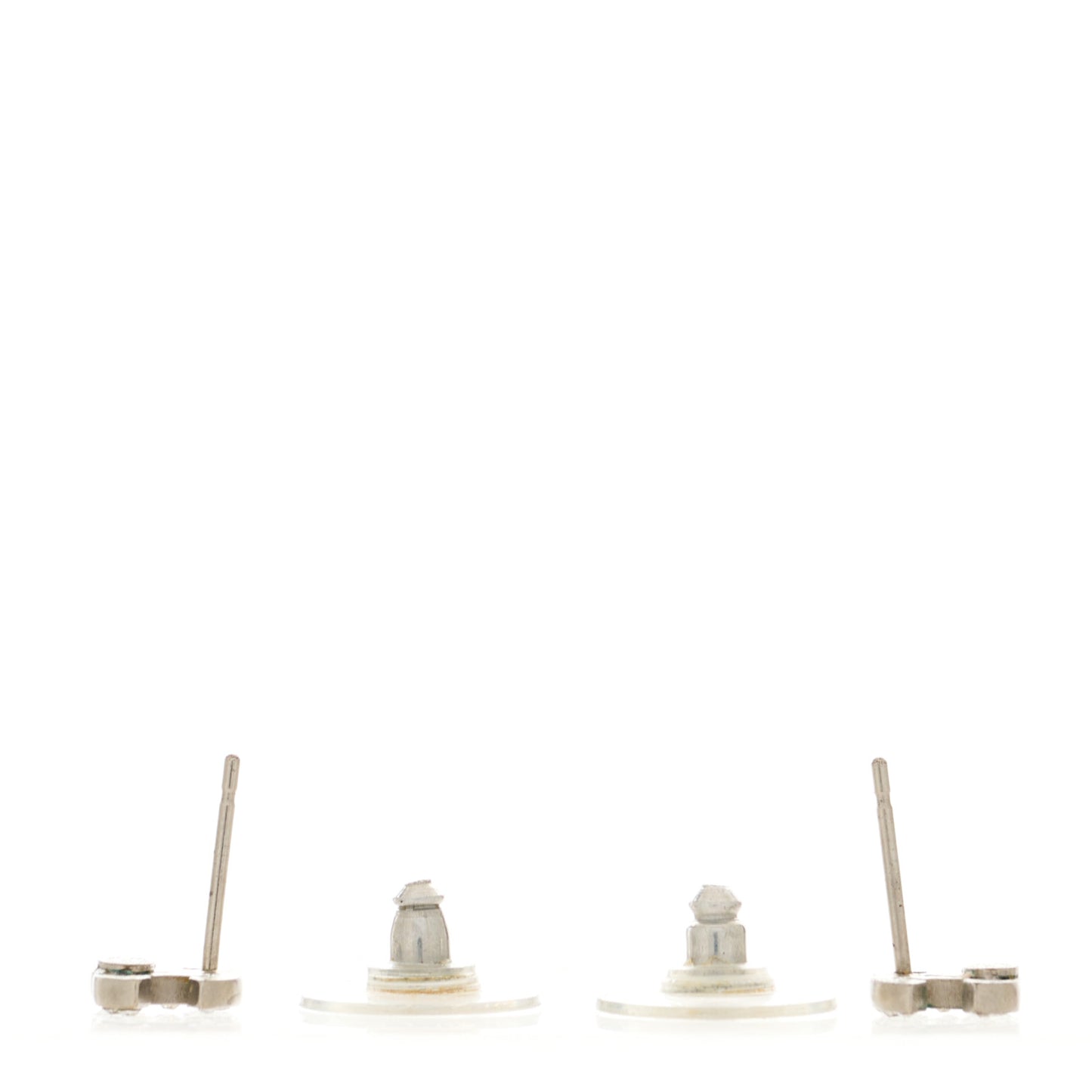 Crystal Mini CC Earrings Silver