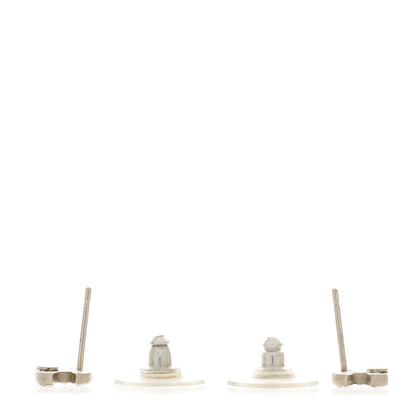 Chanel Crystal Mini CC Earrings Silver 3 of 4