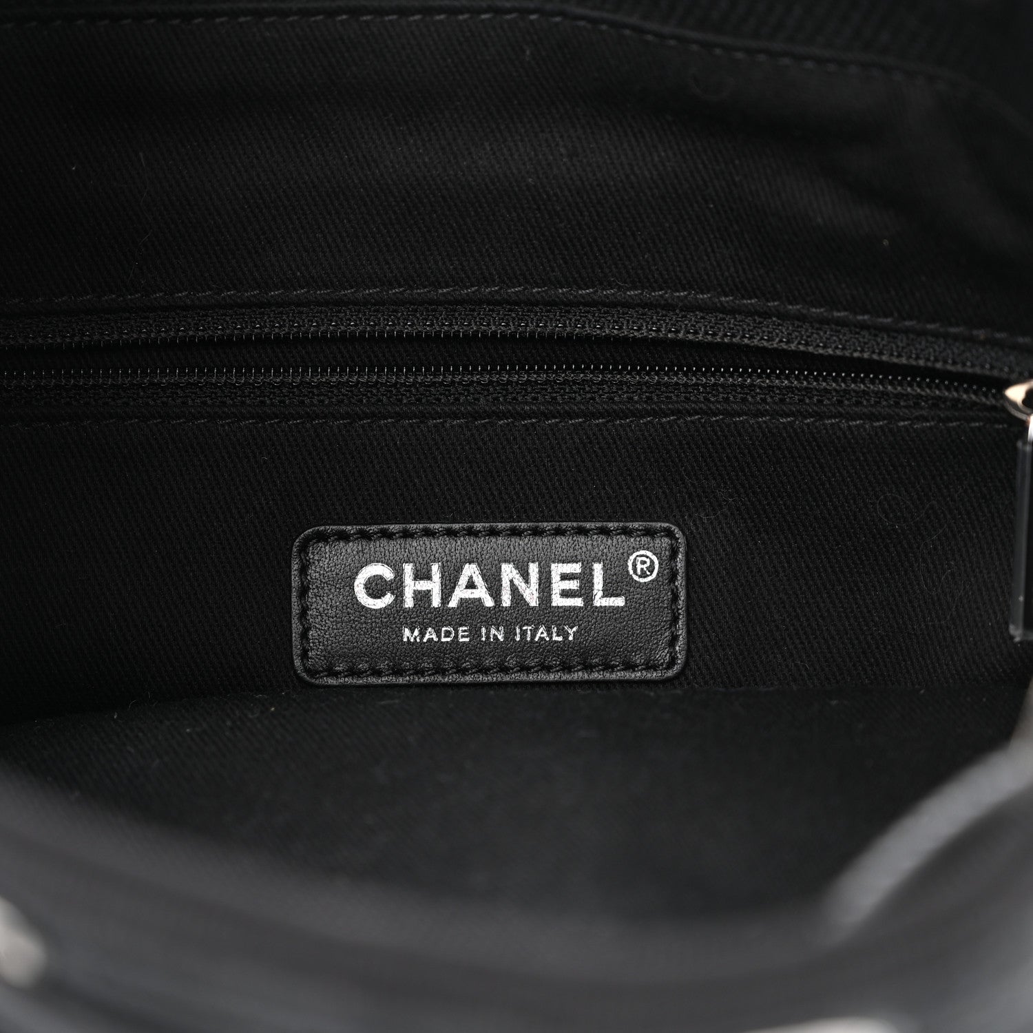 Chanel Canvas Deauville Drawstring Bucket Bag Black 6 of 10