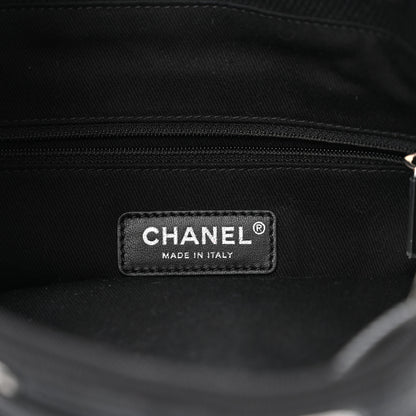 Chanel Canvas Deauville Drawstring Bucket Bag Black 6 of 10