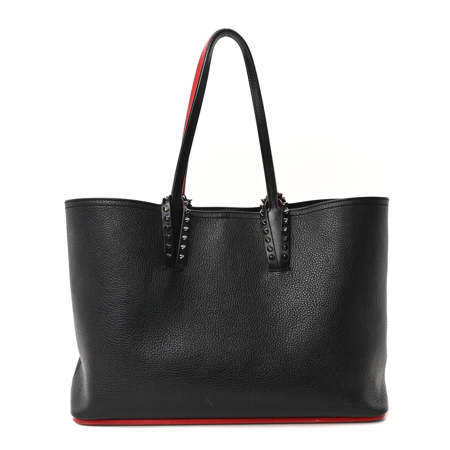 Christian Louboutin Calfskin Empire Spikes Small East West Cabata Tote Black 1 of 10
