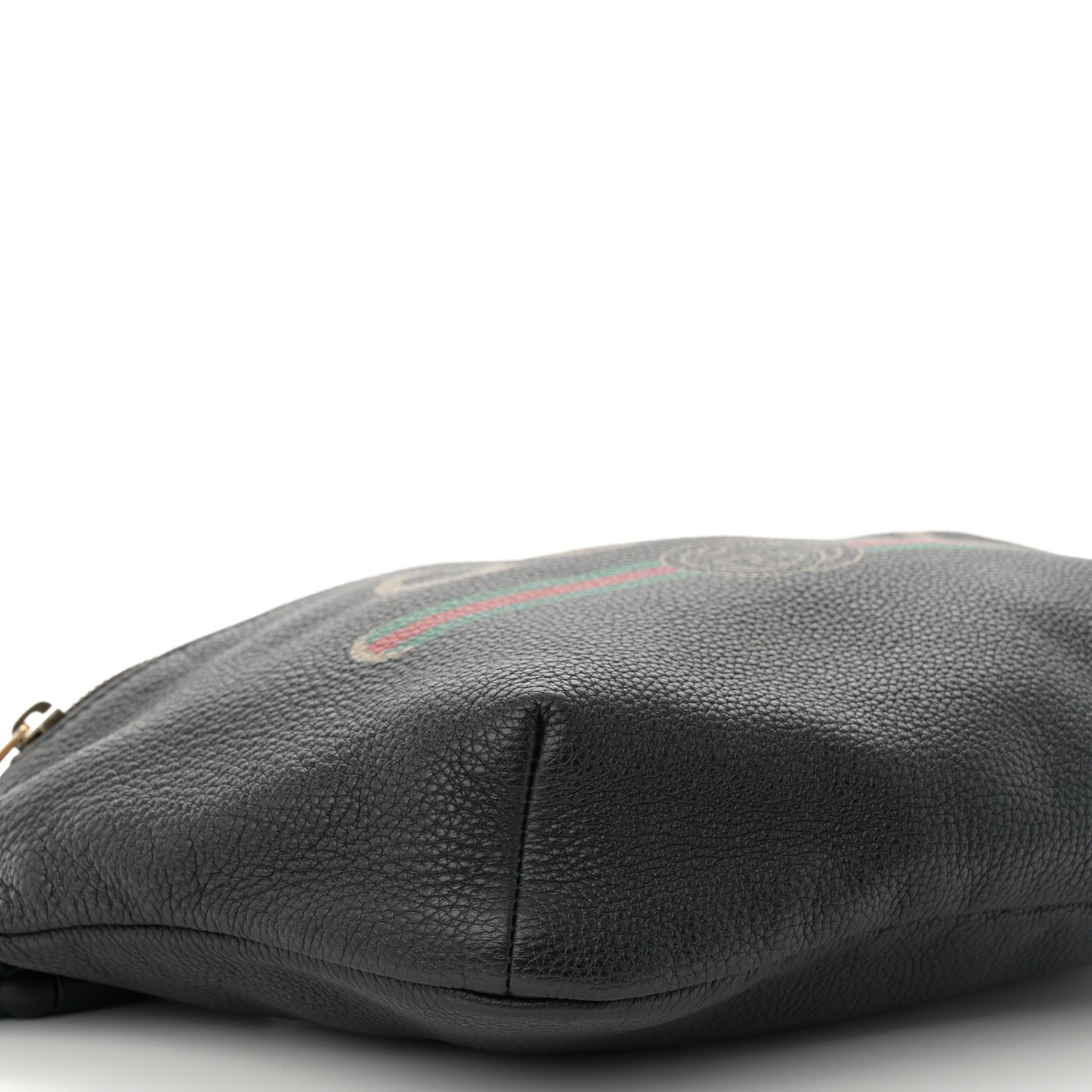 Grained Calfskin Logo Belt Bag Black