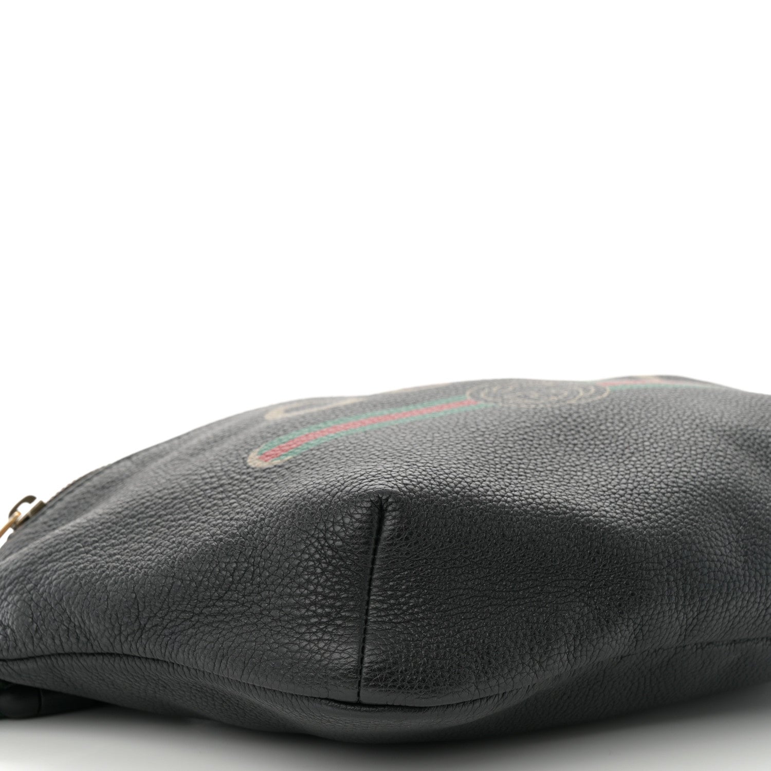 Gucci Grained Calfskin Logo Belt Bag Black 9 of 10