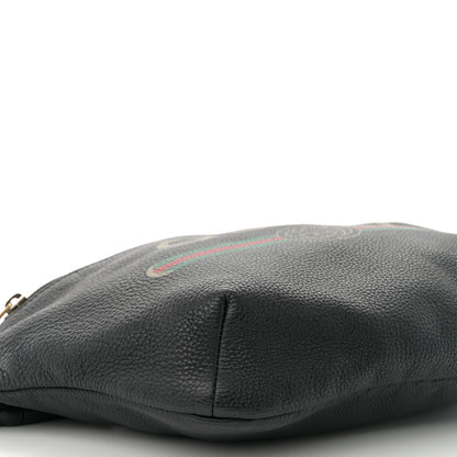 Gucci Grained Calfskin Logo Belt Bag Black 9 of 10