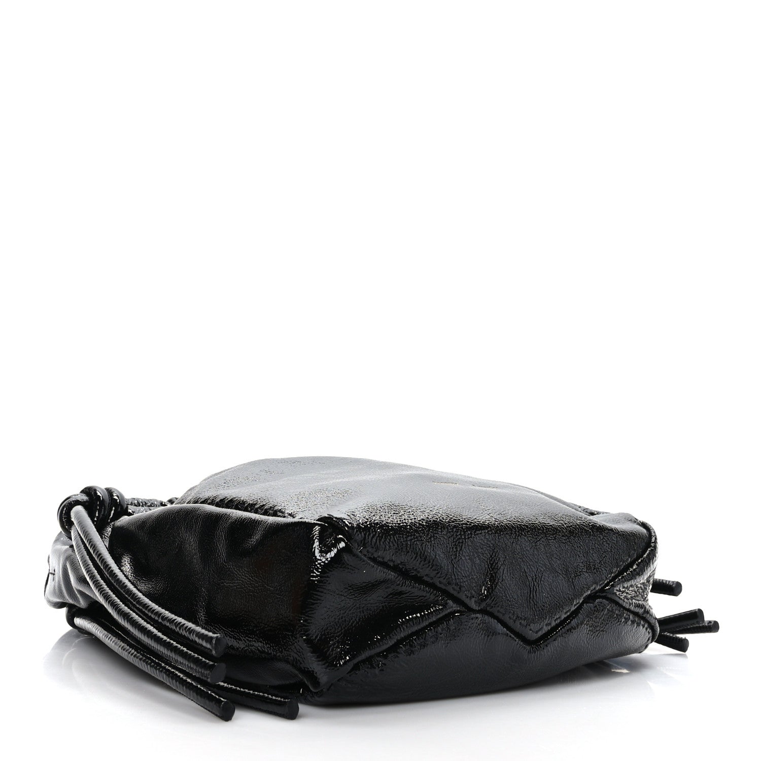 Proenza Schouler Crinkled Patent Calfskin Drawstring Pouch Black 4 of 8