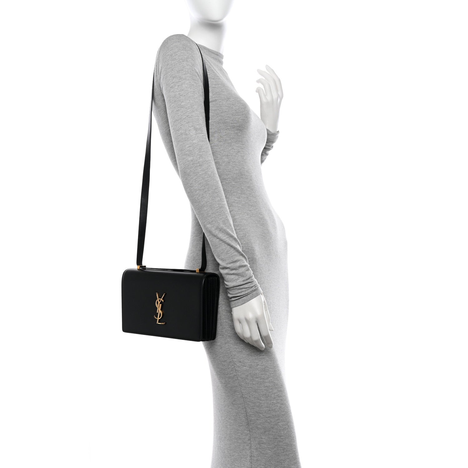 Saint Laurent Calfskin Monogram Small Dylan Shoulder Bag Black 2 of 10