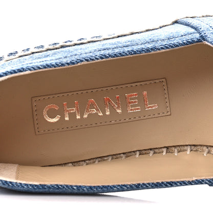 Chanel Denim CC Espadrilles 38 Blue Black 9 of 11