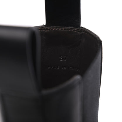 Bottega Veneta Calfskin The Tire Chelsea Boots 37 Black Green 8 of 15