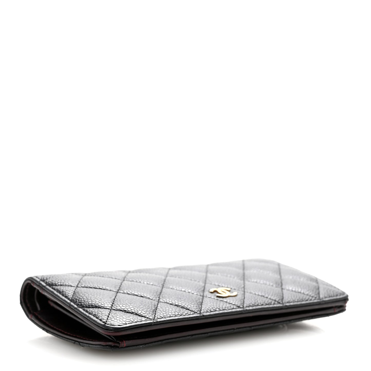 Caviar Quilted Yen Wallet Black