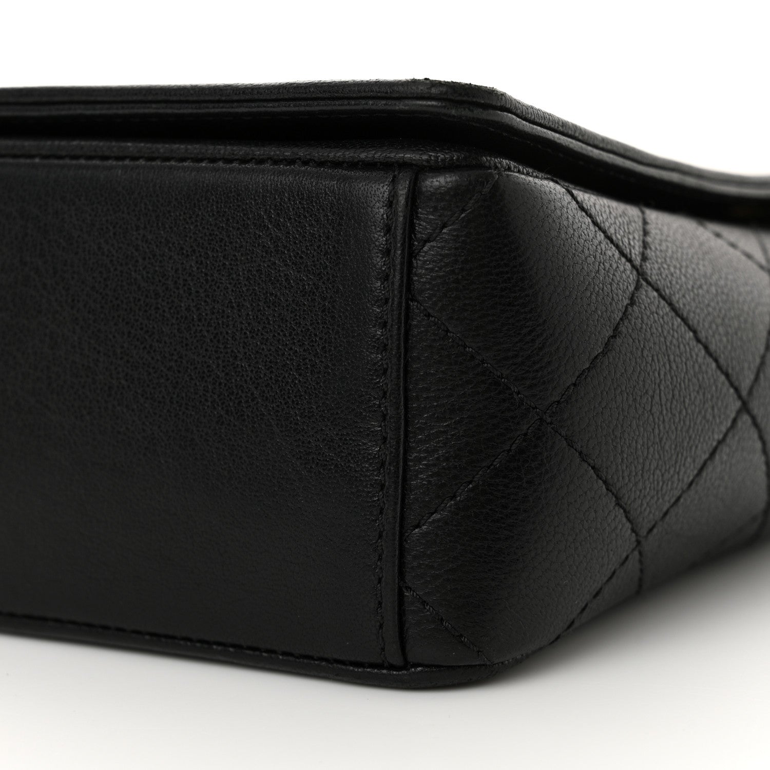 Chanel Sheepskin Quilted Vintage Mademoiselle Flap Black 10 of 13