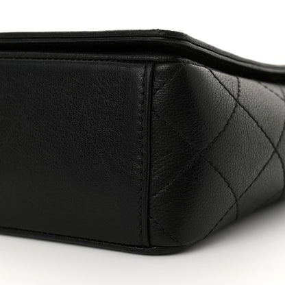 Chanel Sheepskin Quilted Vintage Mademoiselle Flap Black 10 of 13