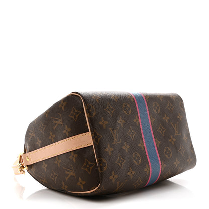 Louis Vuitton Monogram My LV Heritage Speedy Bandouliere 25 Bleu de France Fuchsia 4 of 9