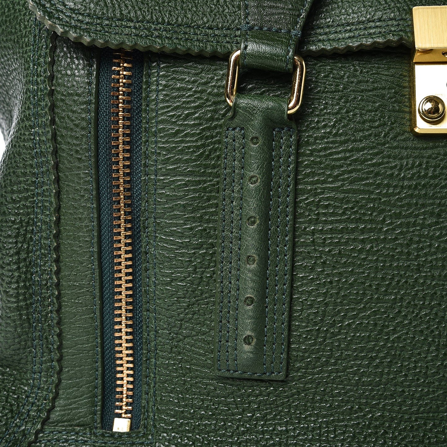 3.1 Textured Calfskin Large Pashli Satchel Jade