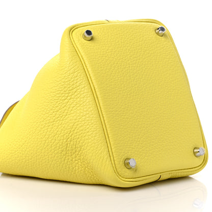 Hermes Taurillon Clemence Picotin Lock 18 PM Lime 8 of 11