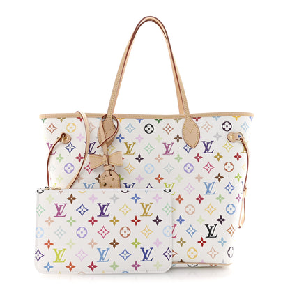 Louis Vuitton LV x TM Monogram Multicolor Neverfull MM White 3 of 11