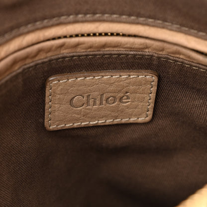 Chloe Nubuck Medium Marcie Satchel Greige 6 of 12