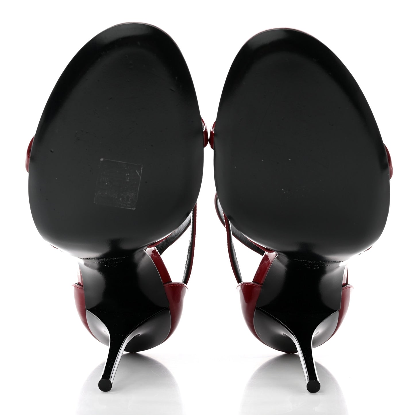 Patent Calfskin Cassandra 100 Sandals 40 Red Laquer