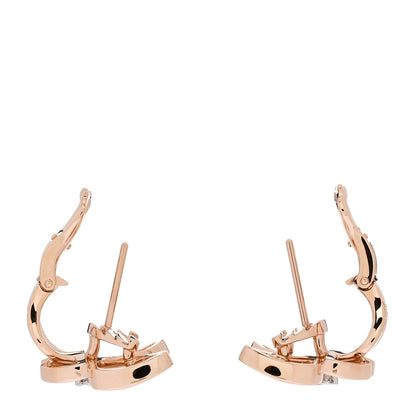 Van Cleef & Arpels 18K Rose White Gold Diamond Mother of Pearl Two Butterfly Earrings 3 of 5