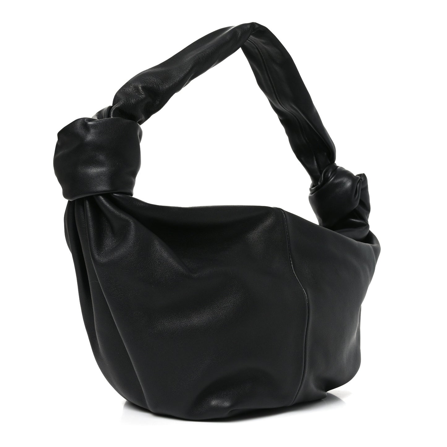 Calfskin Teen Double Knot Hobo Black