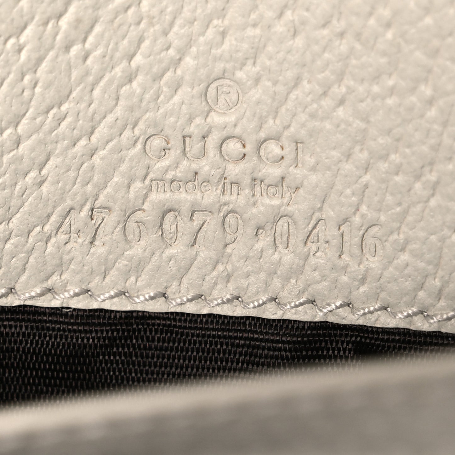 GG Supreme Monogram Web Queen Margaret Chain Wallet White