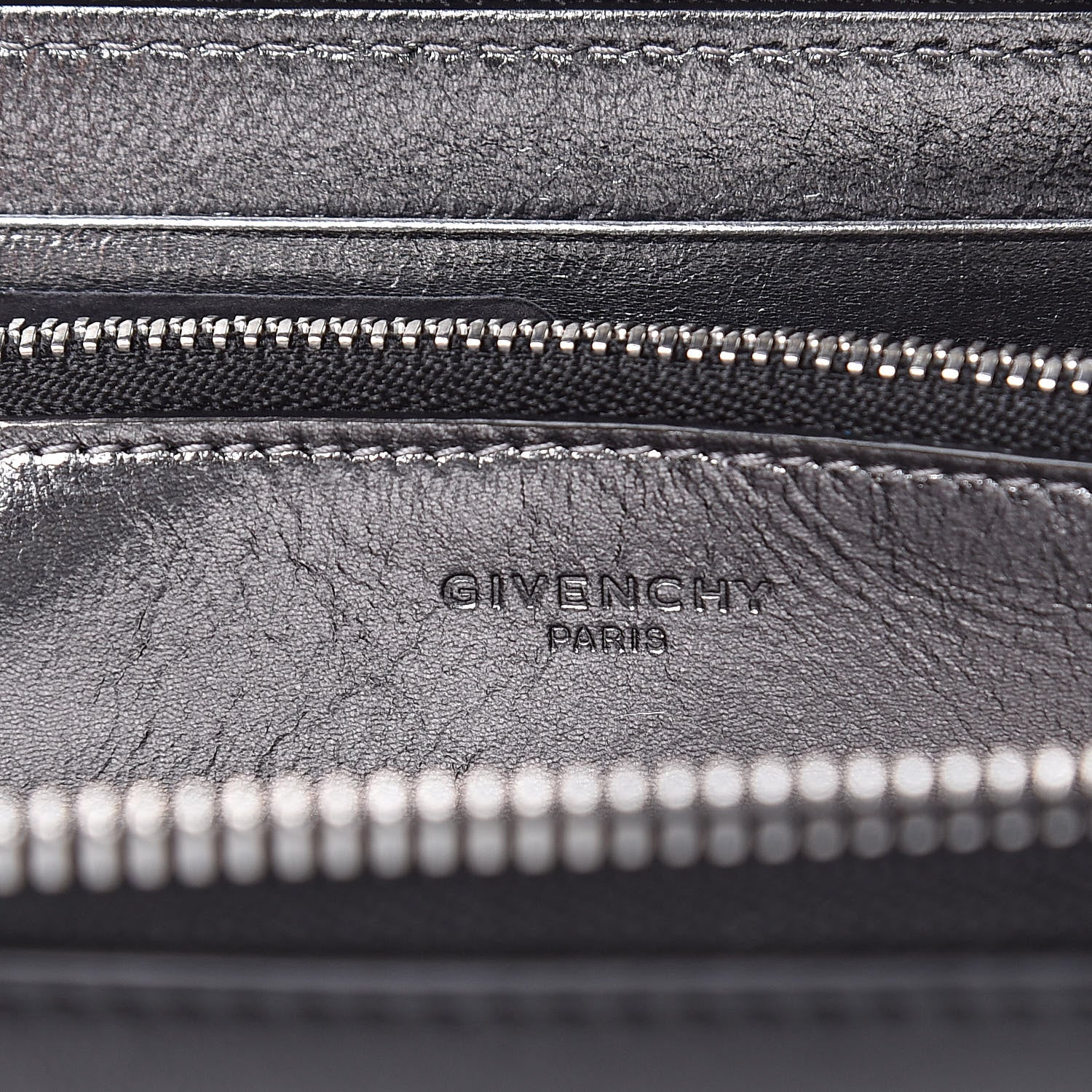 Givenchy Lambskin Logo Zip Around Wallet Black 6 of 8