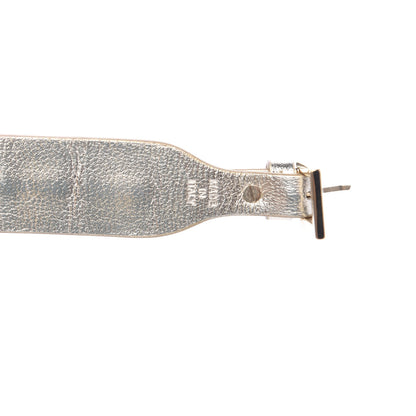 Valentino Garavani Metallic Vitello Macro Rockstud Bracelet Platino 4 of 5