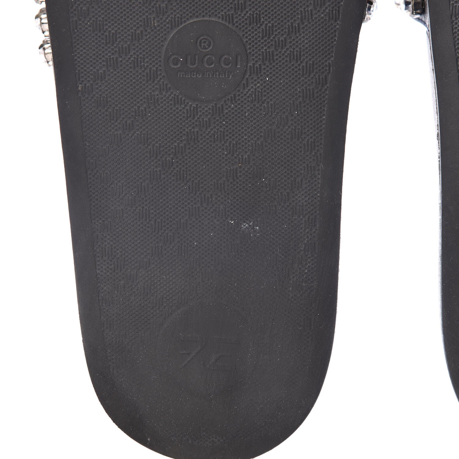 Gucci Calfskin Crystal Embellished Web Slide Sandals 39 Blue Red 8 of 15
