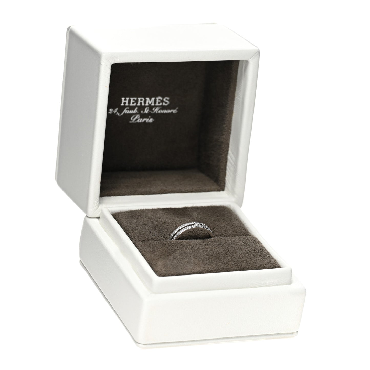 18K White Gold Diamond Ariane Wedding Band Ring 51 5.75