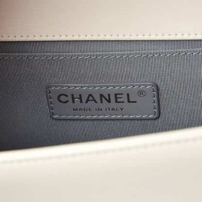 Chanel Calfskin Chevron Quilted Medium Boy Flap Ivory 6 of 11