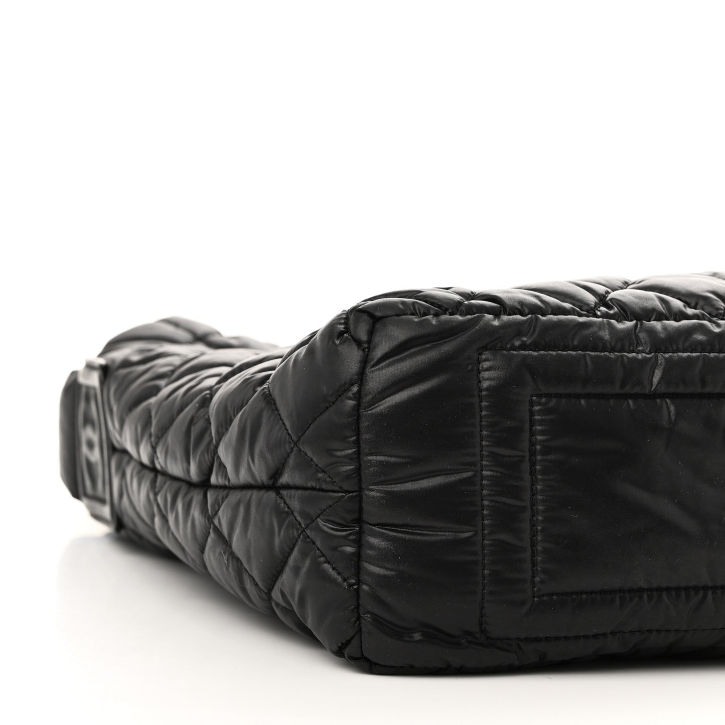 Nylon Quilted Coco Cocoon Hobo Black