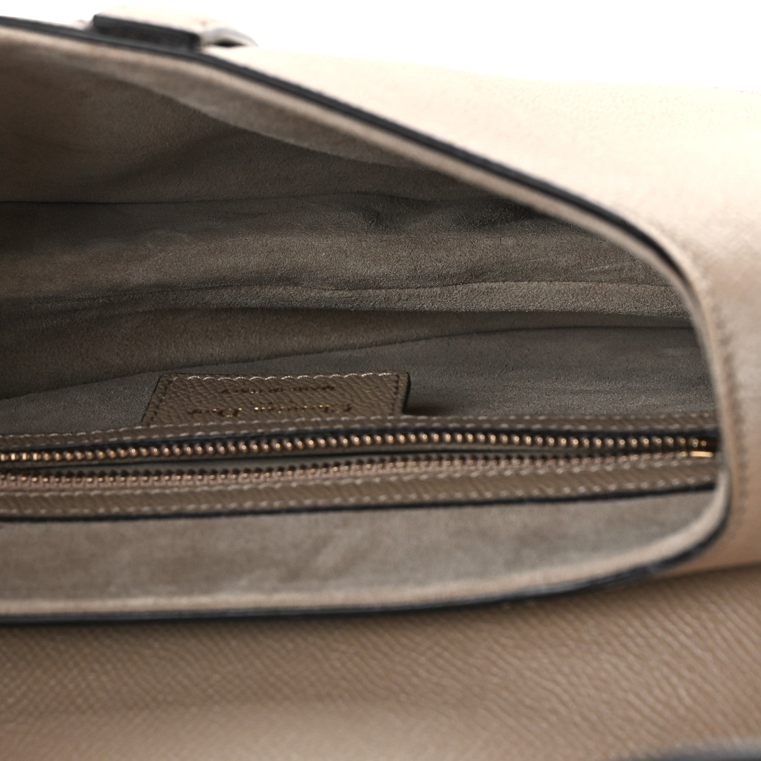 Christian Dior Grained Calfskin Saddle Bag With Strap Warm Taupe 5 of 8