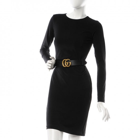 Textured Calfskin Double G 40mm Belt 115 46 Black