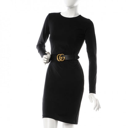Gucci Textured Calfskin Double G 40mm Belt 115 46 Black 2 of 6