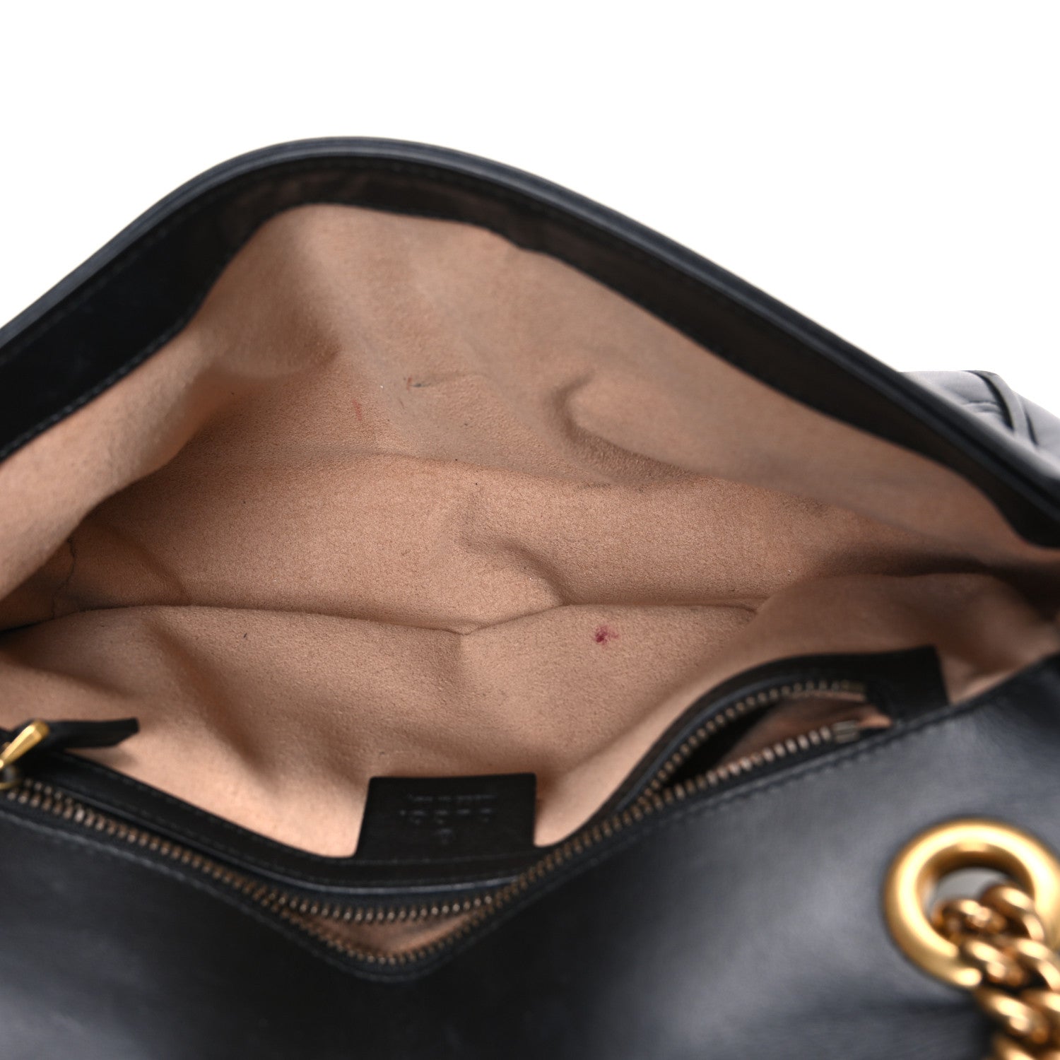 Gucci Calfskin Matelasse Small GG Marmont Shoulder Bag Black 5 of 11