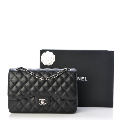 Chanel Caviar Quilted Jumbo Double Flap Black 9 of 9
