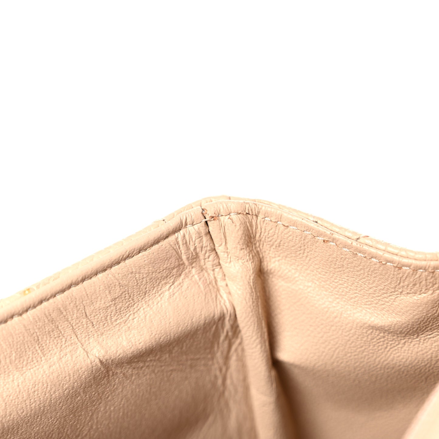Caviar Quilted Jumbo Single Flap Beige Clair