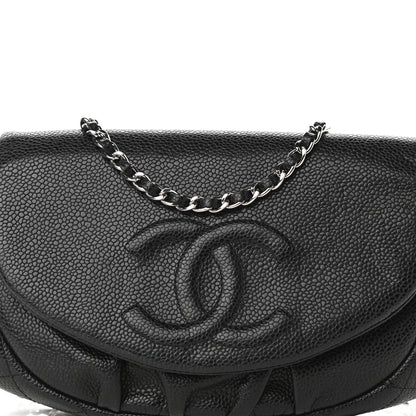 Chanel Caviar Half Moon Wallet On Chain WOC Black 17 of 22