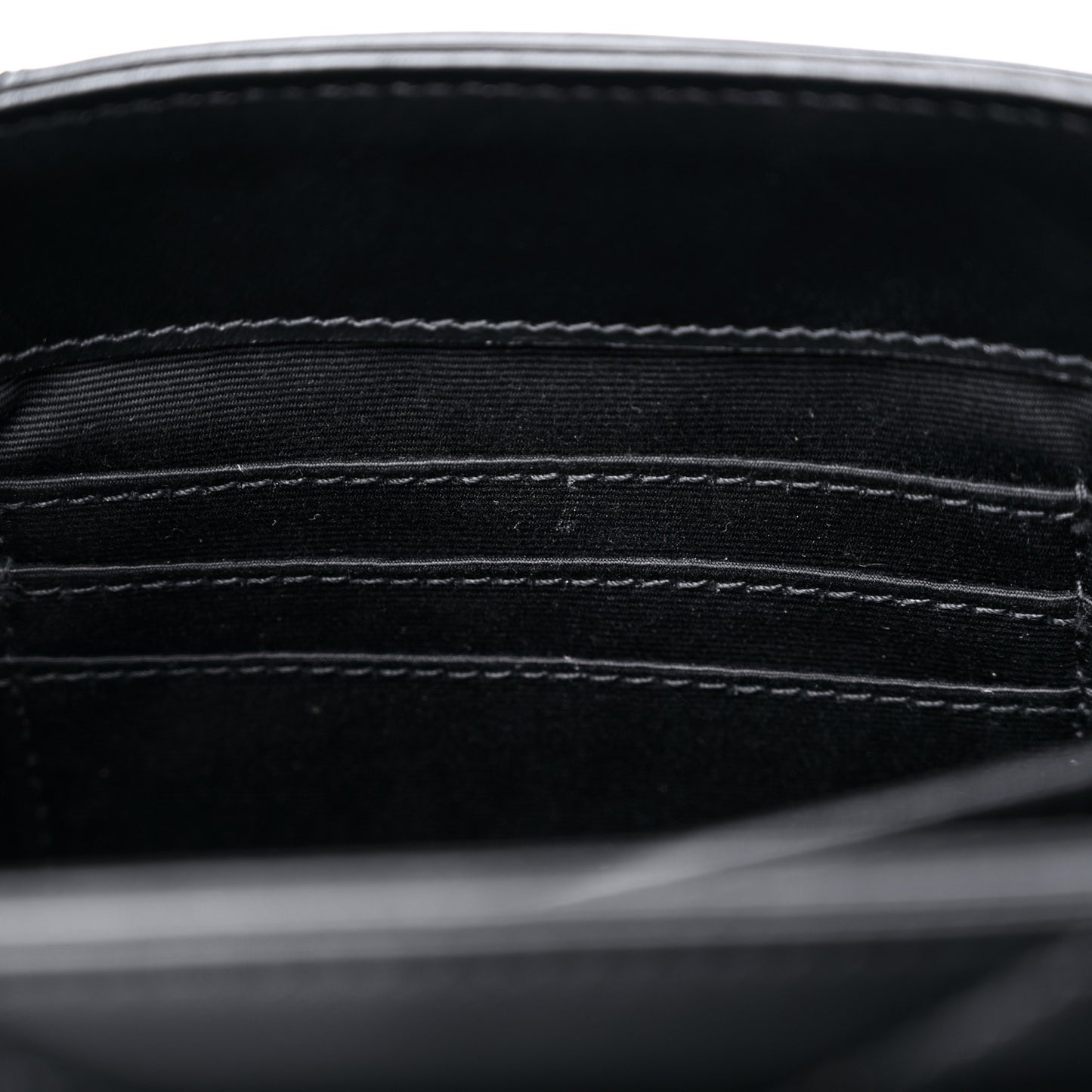 Calfskin Y Quilted Monogram Monochrome Toy Loulou Crossbody Bag Black
