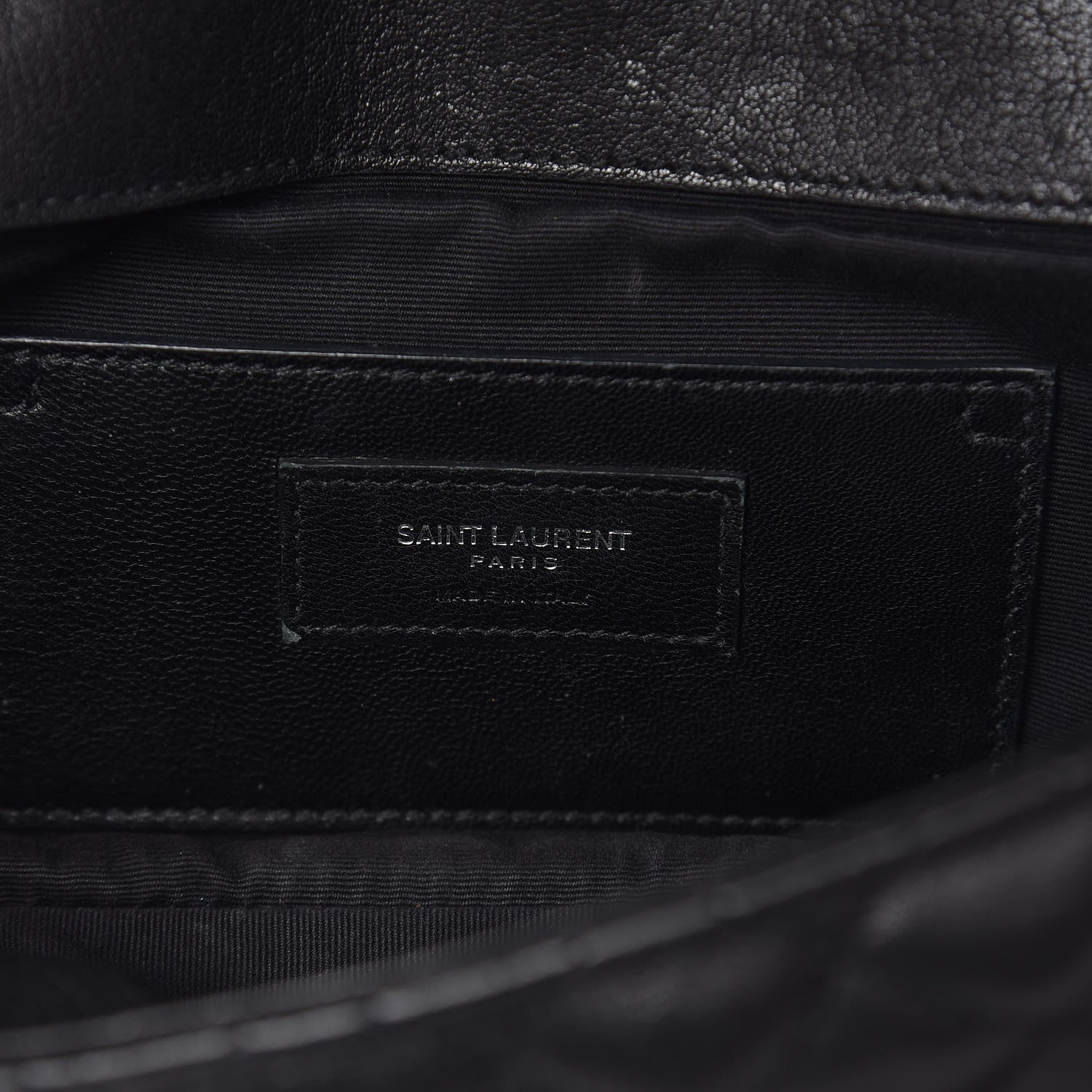 Saint Laurent Sheepskin Tri-Quilt Monogram Medium College Bag Black 7 of 18